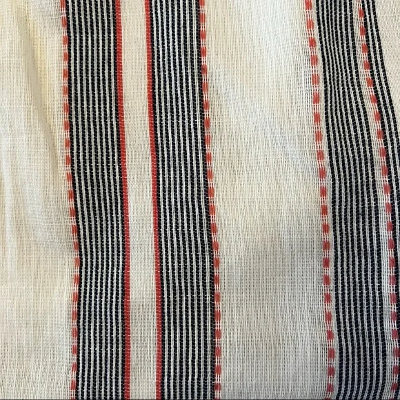 Socialite Cream Blue Red Striped Tie Back Dress B1/12 - Picture 9 of 12